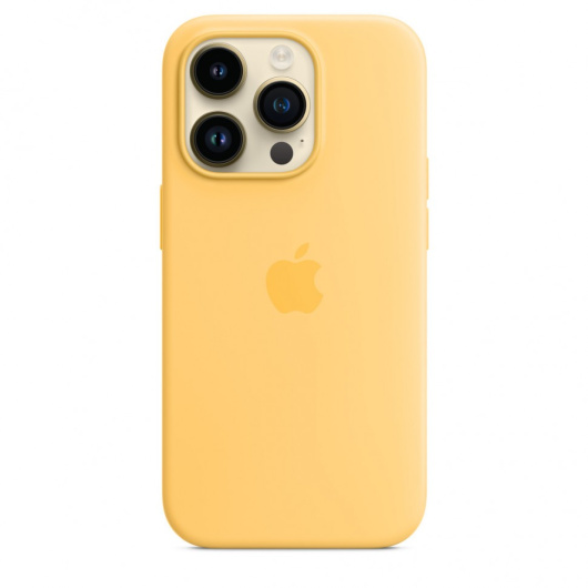 Силиконовый чехол  для iPhone 14 Pro Max 6.7"  Желтый