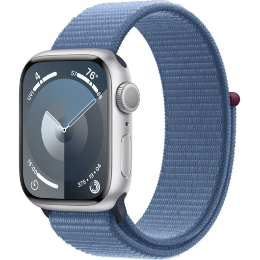 Умные часы Apple Watch Series 9 41 мм Aluminium Case with Blue Sport Loop Серебристый MR923