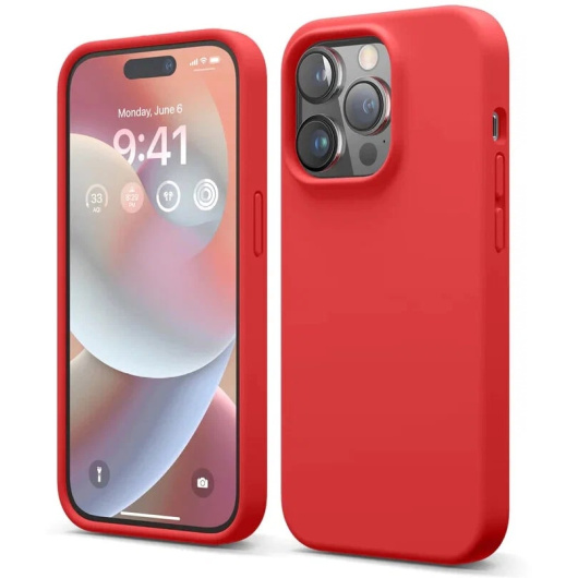 Силиконовый чехол  для iPhone 14 Pro Max 6.7" Красный