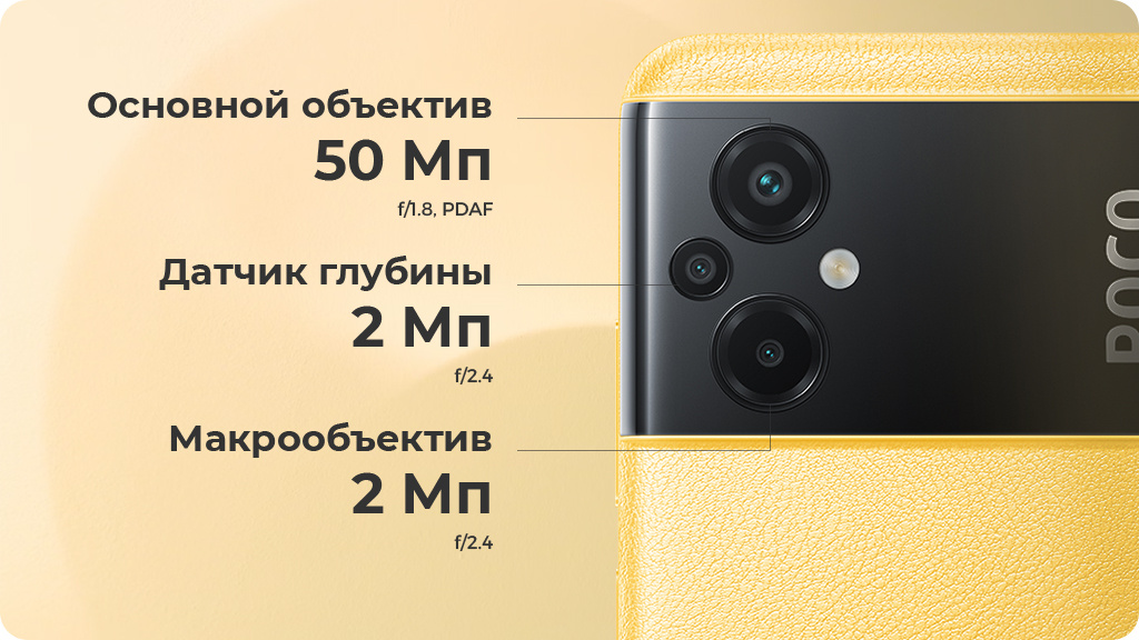 Xiaomi Poco M5 4G 4/128Gb Желтый Global Version