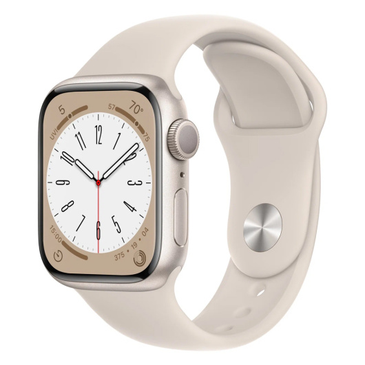 Умные часы Apple Watch Series 8 41 мм Aluminium Case Sport Band Сияющая звезда M/L (MNUF3)