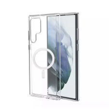Силиконовый чехол MagSafe для Samsung S22 Ultra Прозрачный