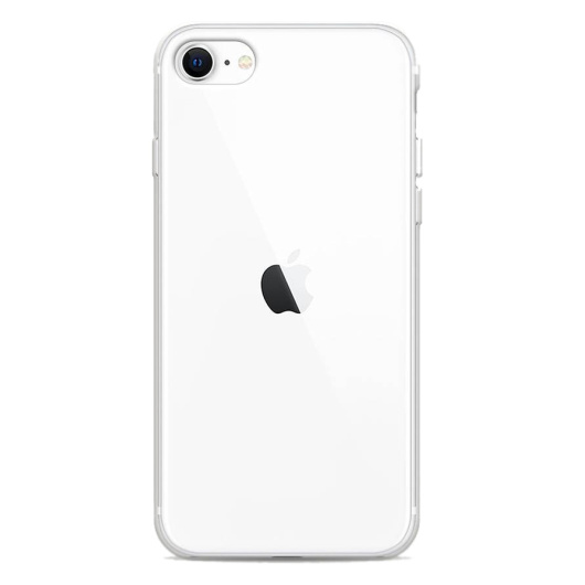 Силиконовый чехол бампер Clear Case 2mm для  iphone SE 2020 4.7" Прозрачный