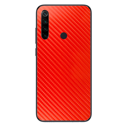Гидрогелевое покрытие на заднюю панель смартфона Красный карбон