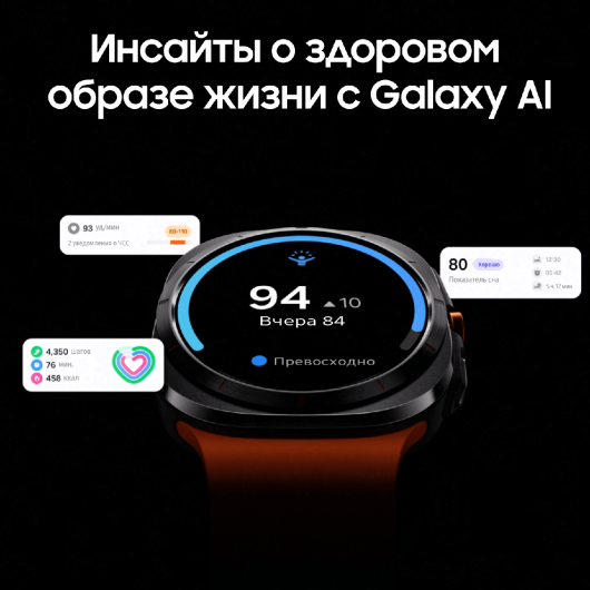 Умные часы Samsung Galaxy Watch Ultra 47 мм Wi-Fi + LTE, белый титан