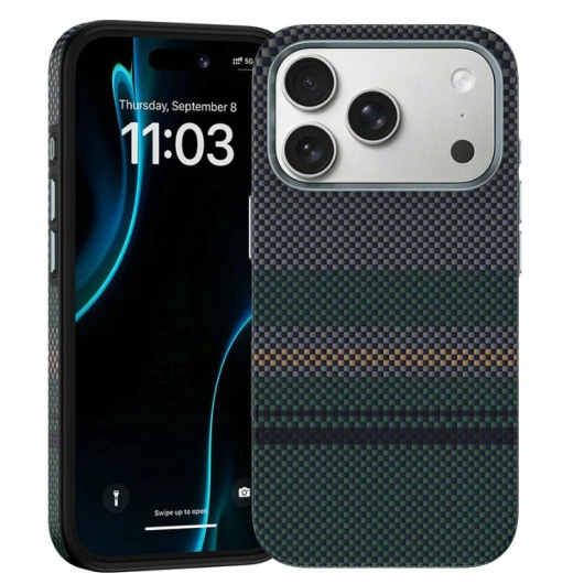 Чехол Benks ArmorPro Case built with Kevlar для iPhone 17/18 Pro арктическое ночное небо