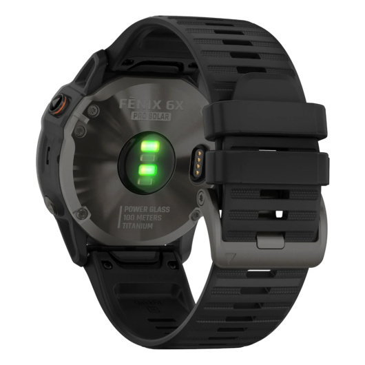 Умные часы Garmin Fenix 6X Pro Solar титановый DLC Wi-Fi NFC, серый/черный