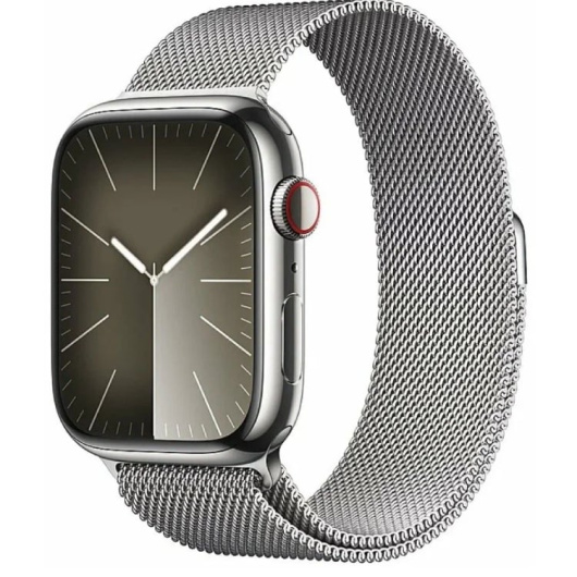 Умные часы Apple Watch Series 9 45 мм GPS+Cellular Stainless Steel Case with Milanese Loop Серебро
