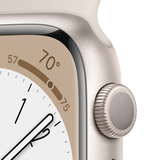 Умные часы Apple Watch Series 8 45 мм Aluminium Case Сияющая звезда M/L (Starlight Sport Band)