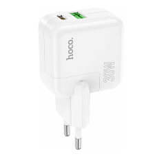 Сетевое зарядное устройство HOCO C111A, PD QC3.0 USB/Type-C 30W (white)