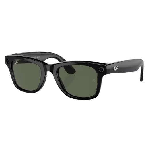 Умные очки с камерой Ray Ban Wayfarer Shiny Black/Green G15 Green 53-155