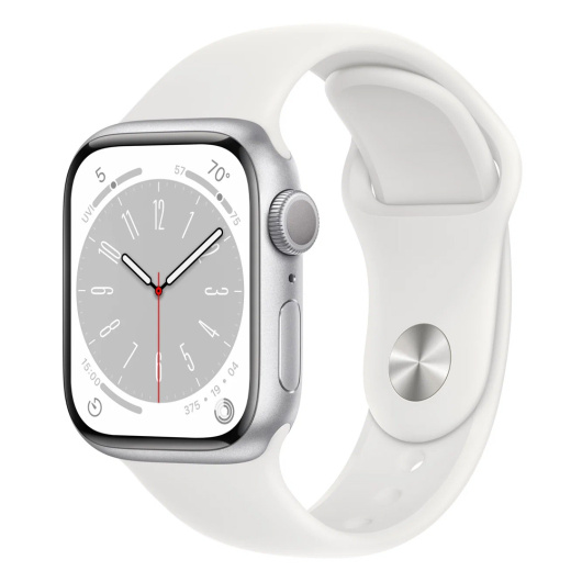 Умные часы Apple Watch Series 8 45 мм Aluminium Case Sport Band Серебристый S/M