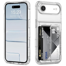 Силиконовый чехол для iPhone Air с карманом для карты Прозрачный