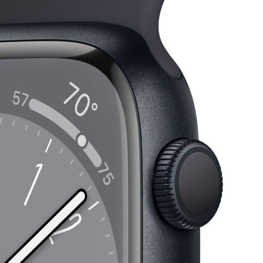 Умные часы Apple Watch Series 8 45 мм Aluminium Case Sport Band Темная ночь (Global)