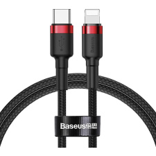 Кабель USB-C BASEUS Cafule, Type-C - Lightning, 2.4А, 18W, 1 м Красный+черный