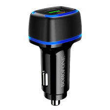 Автомобильное зарядное устройство Borofone BZ14A Mercury PD+QC3.0 USB/Type-C/5V/3A (black)