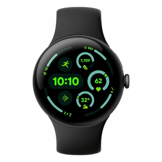 Умные часы Google Pixel Watch 3 45mm Matte Black Case/Obsidian Active band