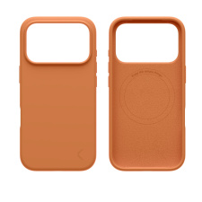 Силиконовый чехол COMMO Shield для iPhone 17 Pro с поддержкой беспроводной зарядки папайя