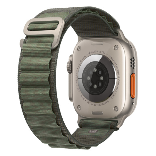 Умные часы Apple Watch Ultra GPS+Cellular 49mm Titanium Case with Green Alpine Loop M