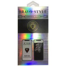 Защитное стекло премиум Bravo Style Олеофобное покрытие для Apple Iphone 11 Черное