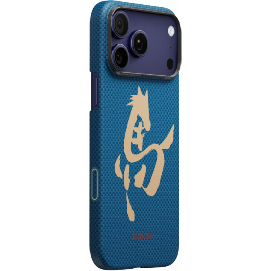 Чехол Pitaka Ink Horse Painting Ultra-Slim Case для iPhone 17 Pro Max (Azure Green) Синий
