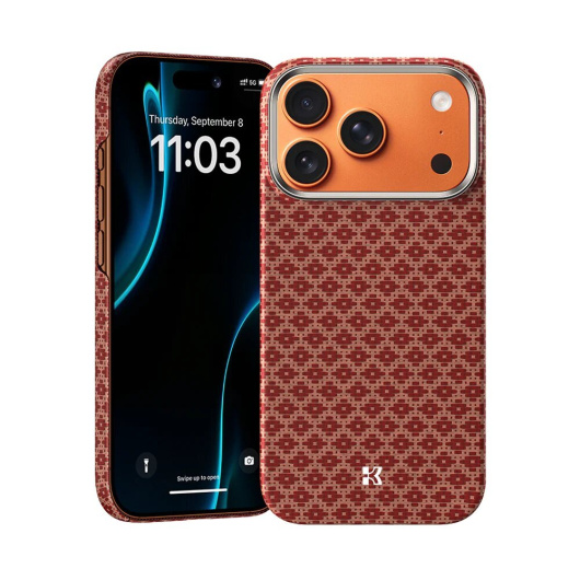 Чехол Benks ArmorGrid Case built with Kevlar для iPhone 17 Pro Оранжевый