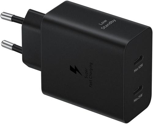 Сетевое зарядное устройство Samsung 50W 2xUSB type-C EP-T5020X Черное