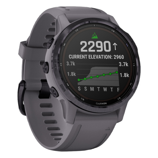 Умные часы Garmin Fenix 6S Pro Solar Wi-Fi NFC, аметистовый/темно-серый