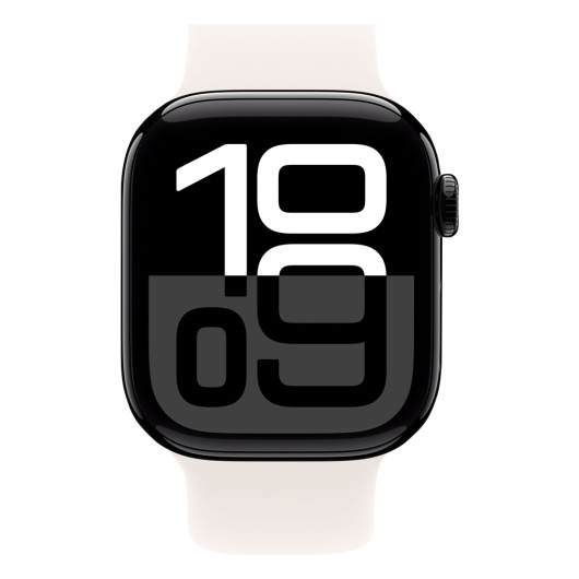 Умные часы Apple Watch Series 10 42 мм Jet Black Aluminium Case with Sport Band Light Blush M/L