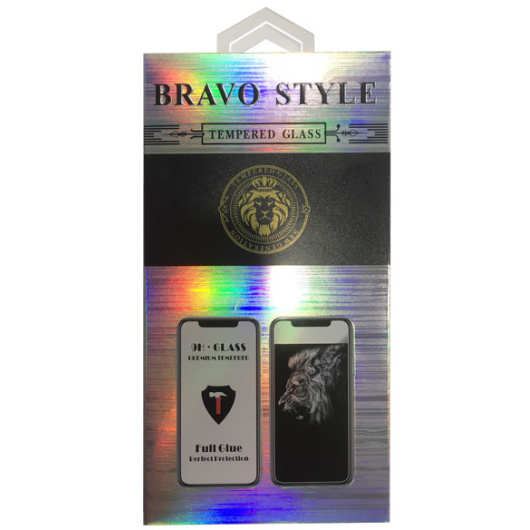 Защитное стекло премиум Bravo Style с олеофобным покрытием для Apple Iphone 11 Pro Max Черное