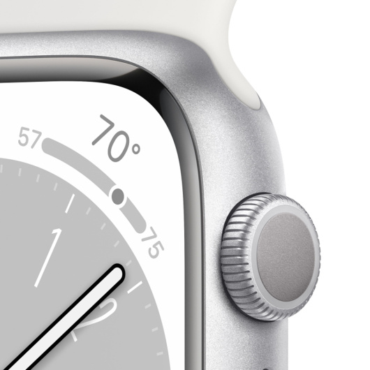 Умные часы Apple Watch Series 8 45 мм Aluminium Case Sport Band Серебристый S/M (Global)
