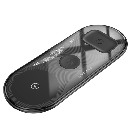 Беспроводное зарядное устройство Borofone BQ19 Powerful 3in1 PD QC (black)