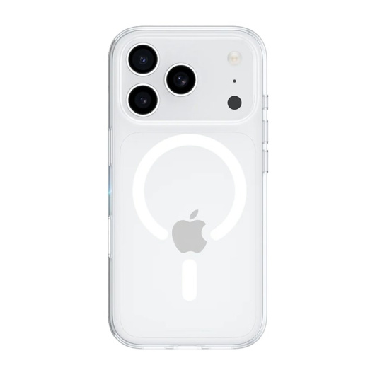 Силиконовый чехол Benks Crystal Button MagSafe для iPhone 17/18 Pro Прозрачный