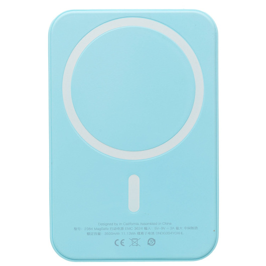 Внешний аккумулятор SafeMag 3500mAh Lightning/SafeMag (light blue)
