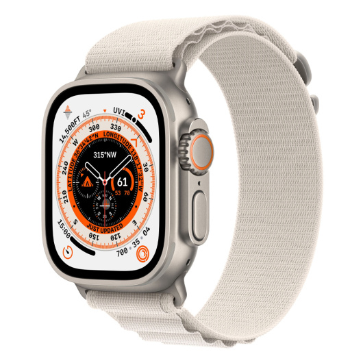 Умные часы Apple Watch Ultra GPS+Cellular 49mm Titanium Case with Starlight Alpine Loop S