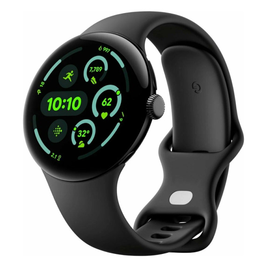 Умные часы Google Pixel Watch 3 45mm Wi-Fi + LTE Matte Black Case/Obsidian Active band