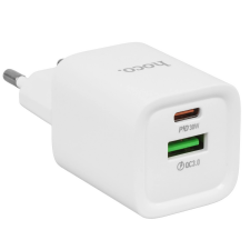 Сетевое зарядное устройство Hoco C149A USB + Type-C Белое