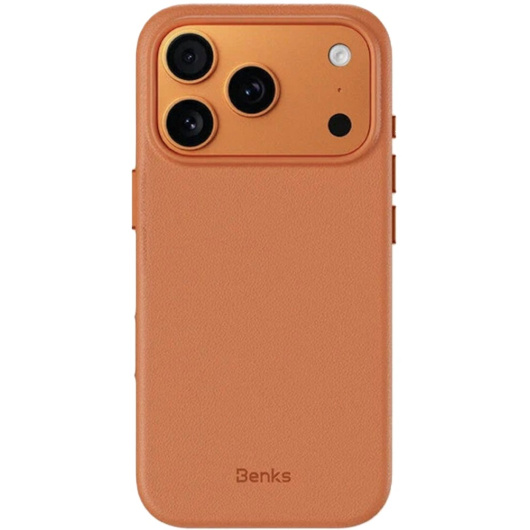 Чехол из экокожи Benks VitaPro Protective Case для iPhone 17 Pro Оранжевый