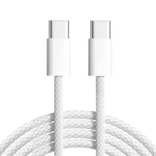 Кабель Apple Type-C - Type-C 2m 240W Тканевая оплетка Белый