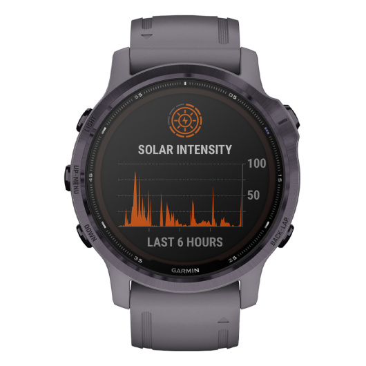 Умные часы Garmin Fenix 6S Pro Solar Wi-Fi NFC, аметистовый/темно-серый