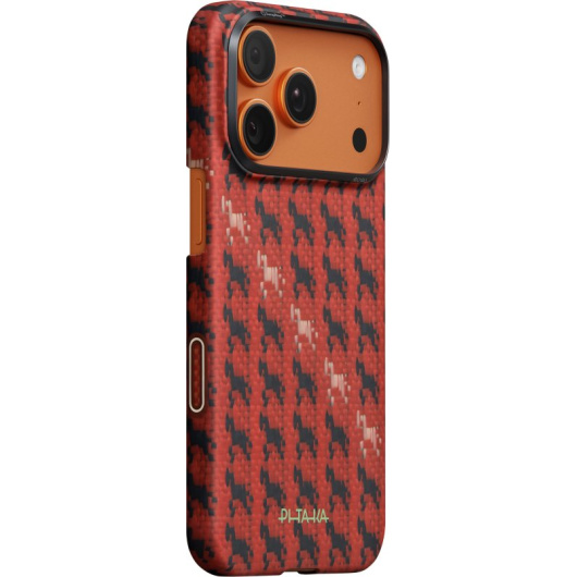 Чехол Pitaka Happiness Rides Ultra-Slim Case для iPhone 17 Pro Max (Cinnabar Steed) Красно-чёрный