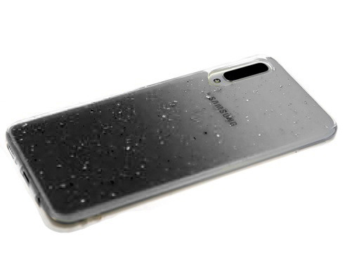 Чехол силиконовый прозрачный с блестками для Xiaomi Redmi Note 9 Pro/9s Черный
