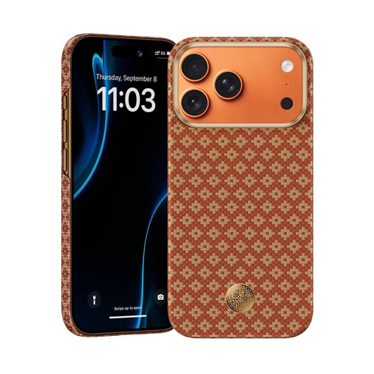 Чехол Benks ArmorGrid Case built with Kevlar для iPhone 17 Pro Max Оранжевый