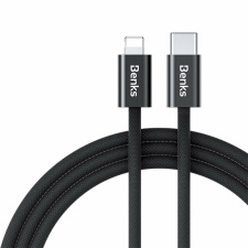 Кабель плетеный Benks D46 USB-C to Lightning 480 Mbps, 60W 2M. Черный