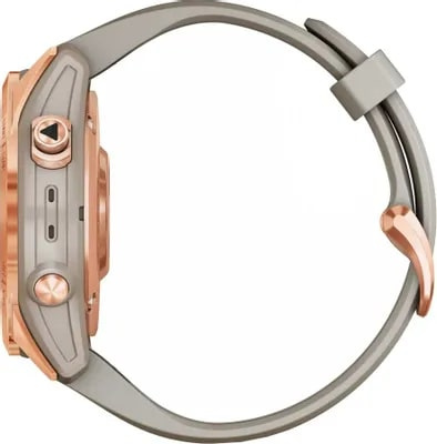 Умные часы Garmin Fenix 7S Sapphire Solar титановый, розовое золото с песчанным кожаным ремешком