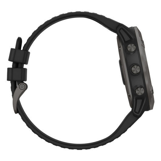 Умные часы Garmin Fenix 6X Pro Solar титановый DLC Wi-Fi NFC, серый/черный