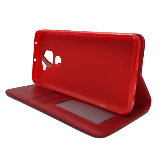 Чехол книжка Wallet для Xiaomi Redmi Note 9 Красный