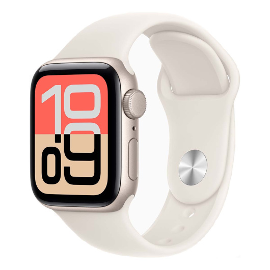 Умные часы Apple Watch SE 3 (2025) 40мм Starlight Aluminum Case with Starlight Sport Band S/M