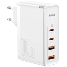 Сетевое зарядное устройство Baseus GaN2 Pro 2*USB+2*TYPE-C, 100W белое