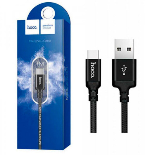 Кабель Hoco X14 Times Speed USB-Type-C Черный 2м